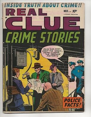 Real Clue Crime Stories Vol 6 #10 Vg/Fn Bondage Cover Golden Age  Hillman 1951