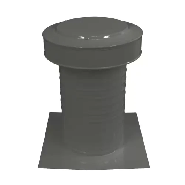 8 In. Dia Keepa Vent an Aluminum Static Roof Vent for Flat Roofs in Weatherwood