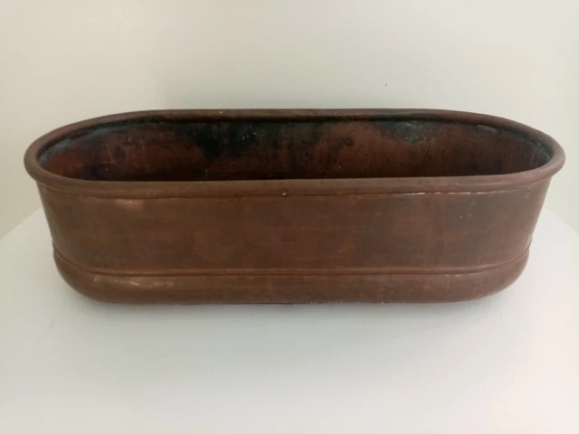 GRANDE PORTAVASO IN RAME 2.5 KG catino conca fioriera porta vaso 53 X ...