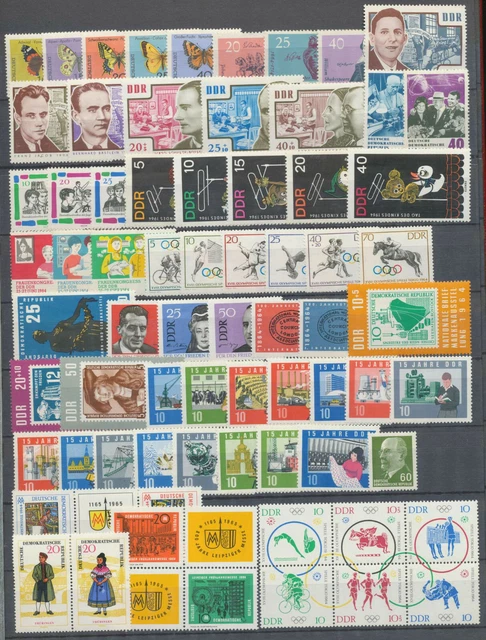 Lot DDR aus Jahrgang 1964 zwischen Michel No. 1004 - 1080 ** postfrisch