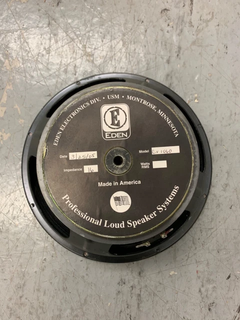 Eden CX1060 10 ZOLL 16 OHM BASSGITARRENVERSTÄRKER LAUTSPRECHER TREIBER TÖNER VINTAGE