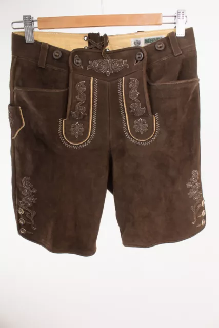 Pantaloni folcloristici ragazzi MEINDL pantaloncini pantaloni in pelle taglia 170 marroni