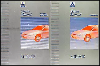1997 Mitsubishi Mirage Shop Manual 2 Volume Set Repair Service Books OEM
