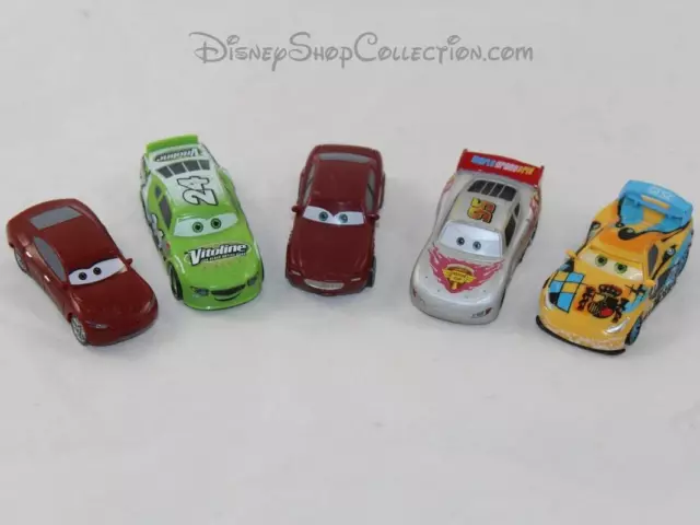Lot de 5 voitures en plastique Vitoline, Natalie Certain DISNEY PIXAR Cars 6 cm