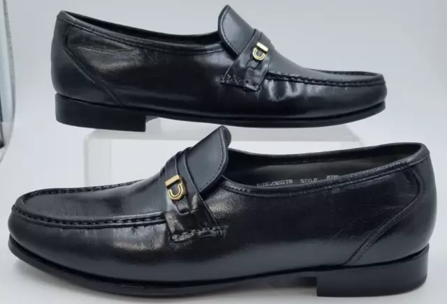 OAKTON 74066 BLACK Leather Loafer Slip-On Dress Shoes Men's Size 9D New ...