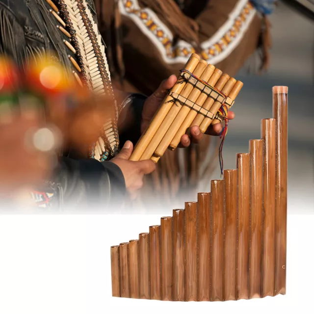 (Right-hand)15 Pipes Pan Flute G Key Bamboo Pan Pipes Chinese Traditional