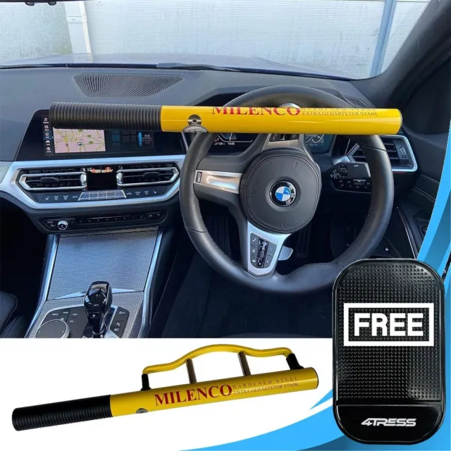 4TRESS Design SOLD Secure GOLD Approved Car Van Steering Wheel Lock YELLOW.M✅