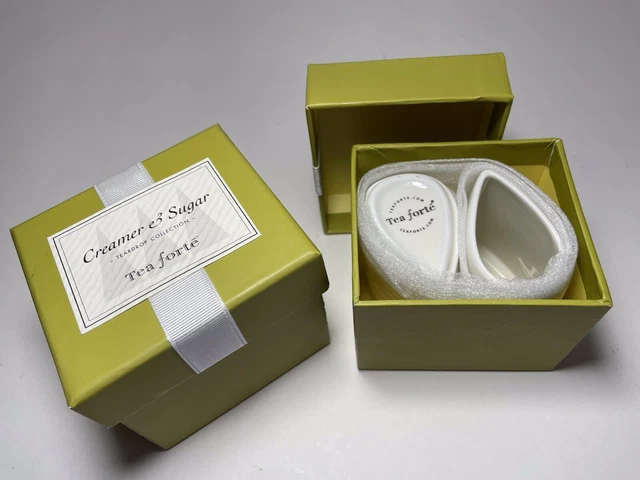 Juego de crema Tea Forte, colección Teardrop - porcelana blanca