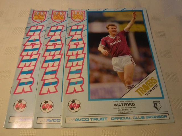 THREE WEST HAM United Home Programmes Season 1985/86 £1.69 PicClick UK