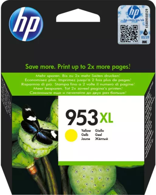 Cartucce Originali HP Inkjet Stampante OfficeJet Pro 8210 Giallo F6U18AE 953XL
