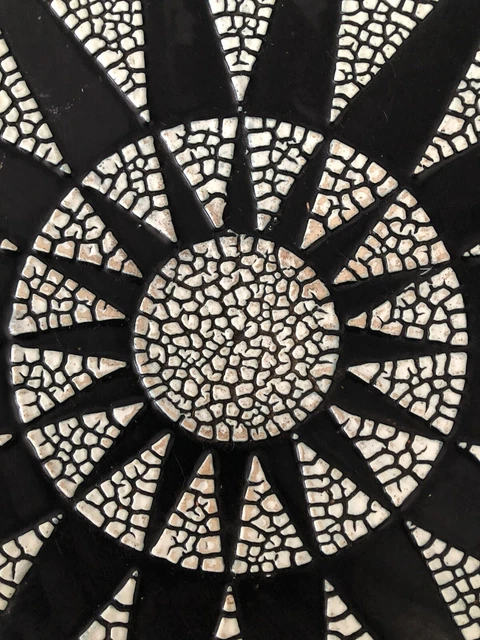 Jean Besnard Coupe À Fruit Tripode Art Deco Ceramique Noir  Email Crispé Design 3