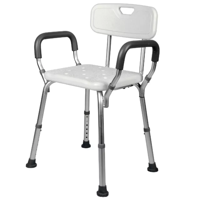 Free Post Adjustable Medical Shower Chair Bathtub Bench Bath Seat Aid Stool Grey