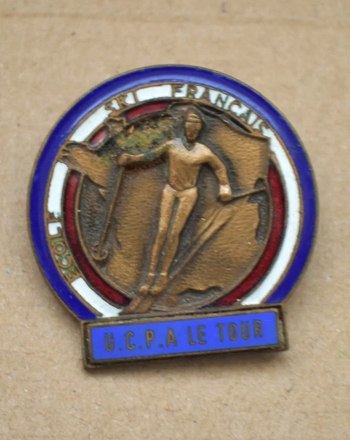 Badge Pin's Ski Club De Lucéram - Insigne SCL D'occasion, Fabriqué En France