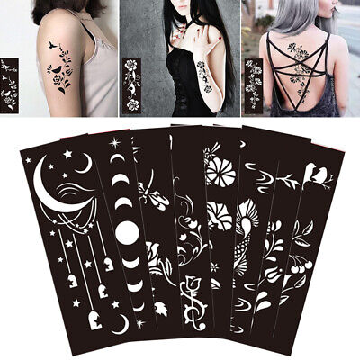 Tatuaje Tatuaje G India Arte Adhesivo Cuerpo Plantilla Pintura Plantilla Henna Self Ho *