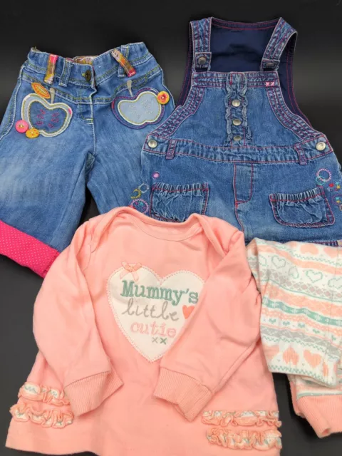 Baby Girls Jeans Dress & Pyjamas 9-12 Months Next Debenhams & George Bundle