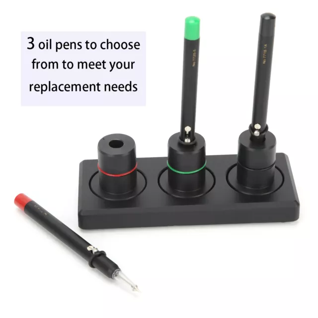 3pcs Watch Oiler Pen Automatic Precision Oil Pen With Base For Watchmakers IDS