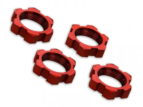 Traxxas Wheel Nuts Toothed Aluminium Red 17mm (4) TRX7758R