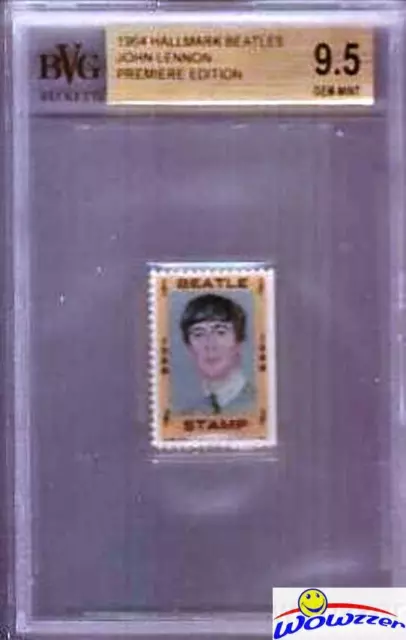1964 francobollo Hallmark Beatles John Lennon BGS 9,5 pietra preziosa menta raramente alto