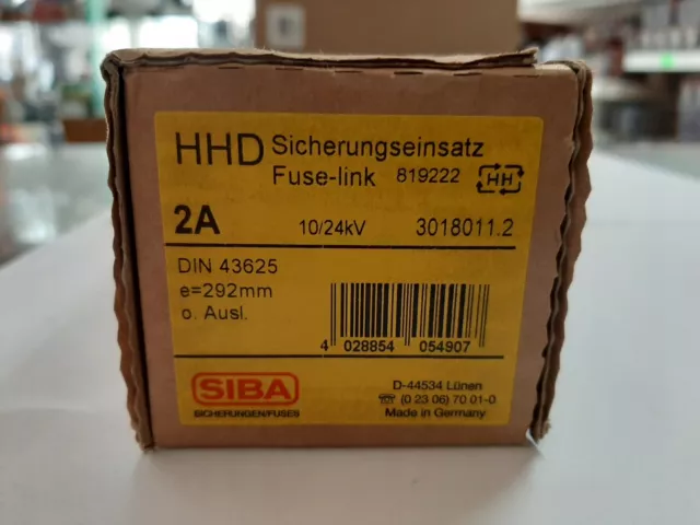 Fusibile SIBA 10 / 24kv-2A / # G KXK 4380