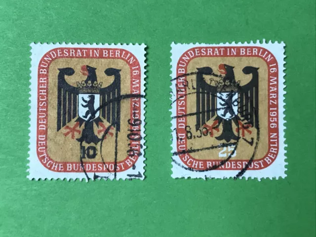 1956 - Mi.Nr. 136 + 137 - 10 / 25 Pf - Deutscher Bundesrat in Berlin - gestemp.