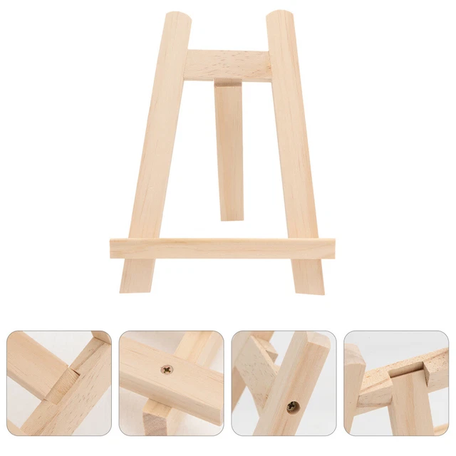 Calendario de mesa exhibición de madera, 1 pieza triángulo soporte de madera soporte de madera foto fra