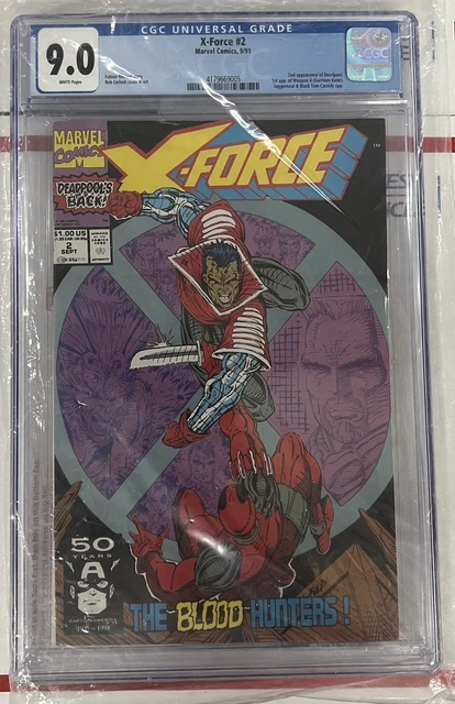 X-Force #2 (Marvel, September 1991) CGC 9.0 2nd App Deadpool