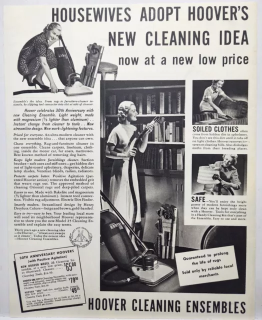 1937 Hoover Vacuum 30th Anniversary Vintage Poster Man Cave Art Deco 30's