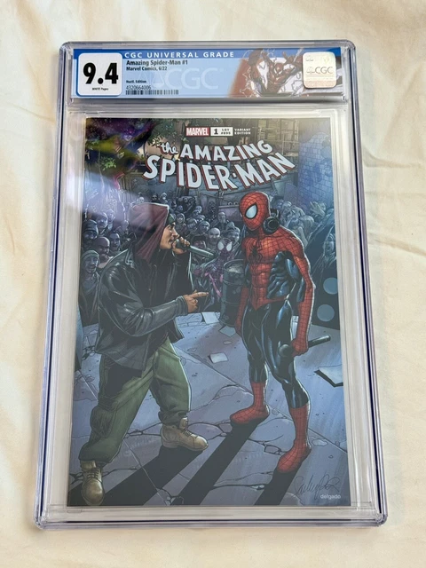 AMAZING SPIDER-MAN 1 EMINEM Variant Hustl Edition CGC 9.4 Graded Custom Label