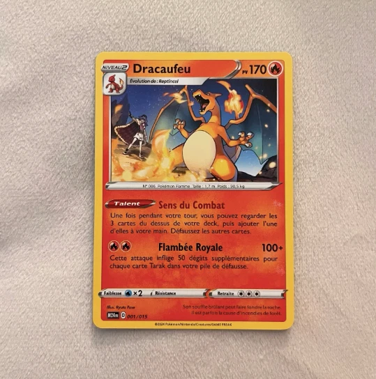 CARTE POKÉMON DRACAUFEU 001/015 1/15 M24FR McDonald