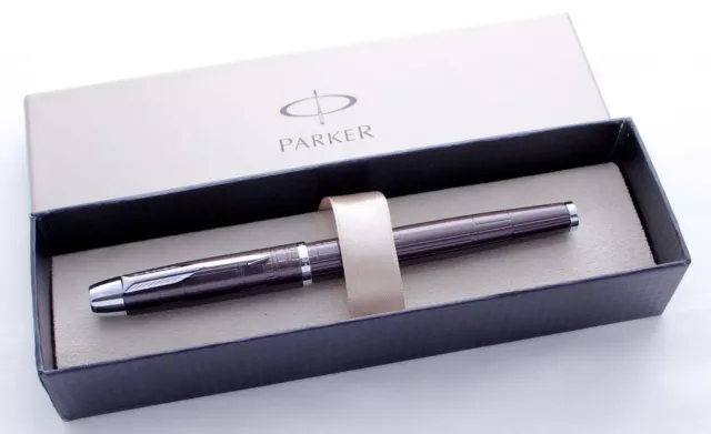 New Parker IM Premium CT Fountain Pen in Chocolate, Medium Nib. Great Gift!