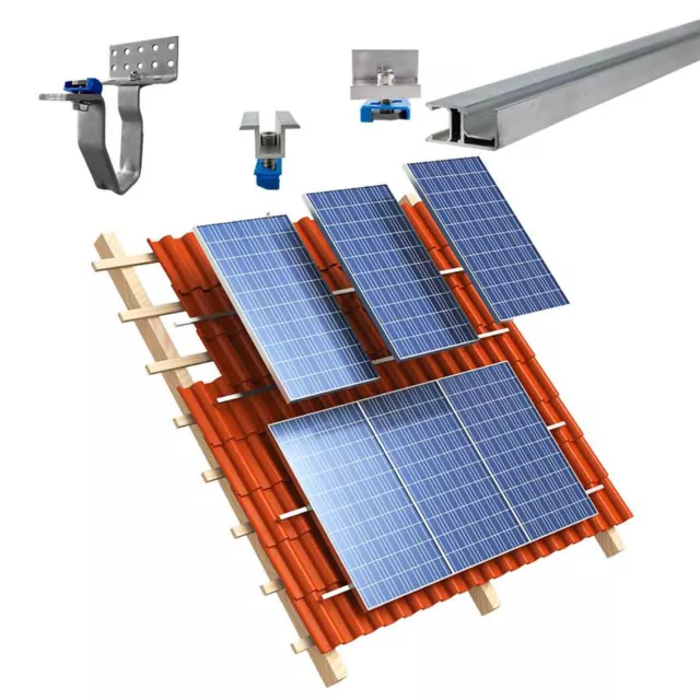 1-reihiges Solar-Easy Sistema de Clic, Plata, Hochkant-Verlegung,