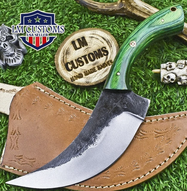 HAND KNIFE USA Full Tang Knife AUS8 Steel Hard Wood Military