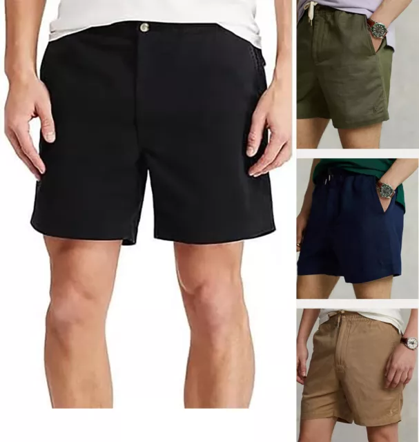 Polo Ralph Lauren Men's 6" Prepster Classic Fit Linen Cotton shorts $98 NEW