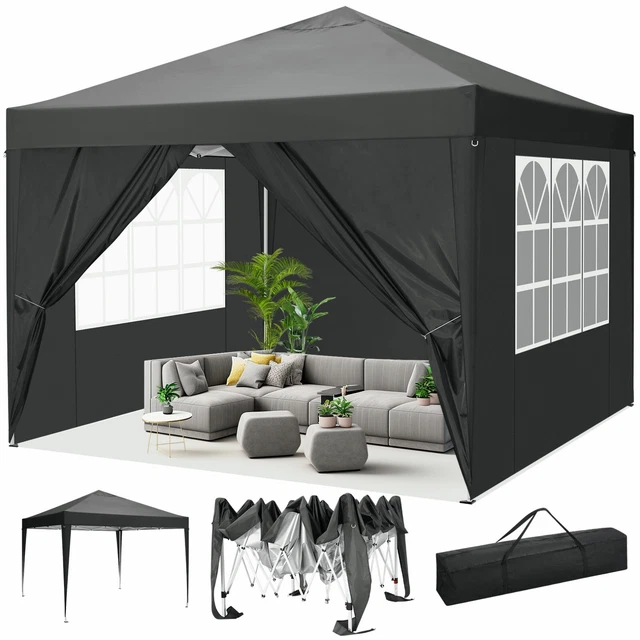 Pavillon 3x3m Gartenpavillon Gartenzelt Partyzelt Festzelt UV-Schutz Wasserdicht