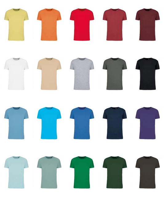 Lotto Stock 10 20 50 Magliette T-shirt Organiche 100% Cotone Biologico