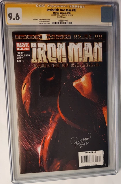 Invincible Iron Man #27 Cgc 9.6 Ss Carlo Pagulayan