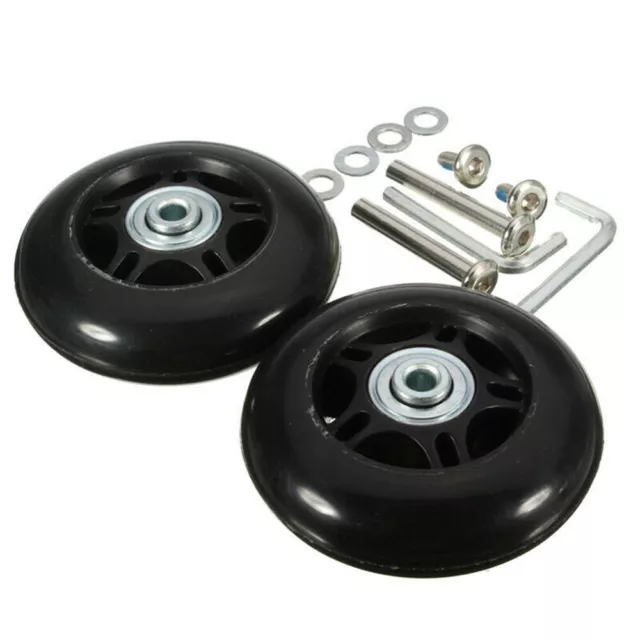 2/4x Luggage Suitcase Wheels Axles Repair Kit Replacement Travel Dia.60/70/80mm