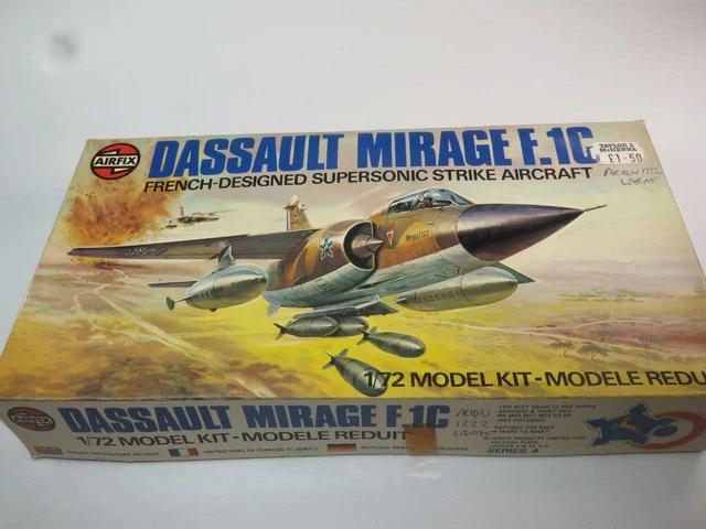 Vintage Airfix Modèle Aircraft Kit 1/72 Dassault Mirage F. Ic Scellé En Type 5