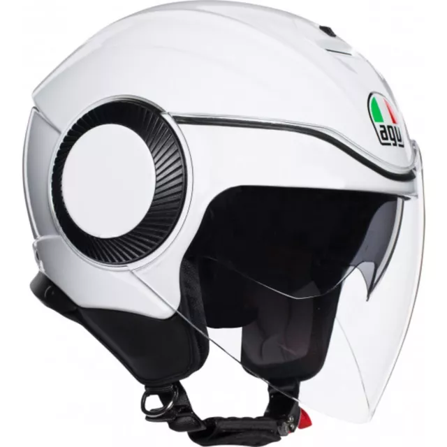 Casque Jet AGV Orbyt E2205 Solid Pearl Blanc Taille M Dernier