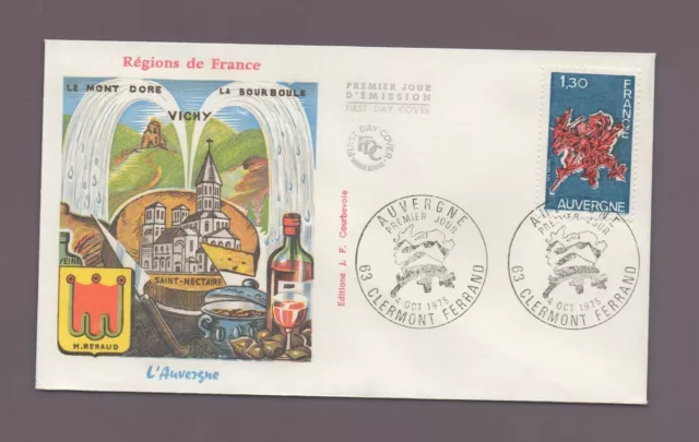 FDC 1975 - Régions de France - L'Auvergne  (1996)