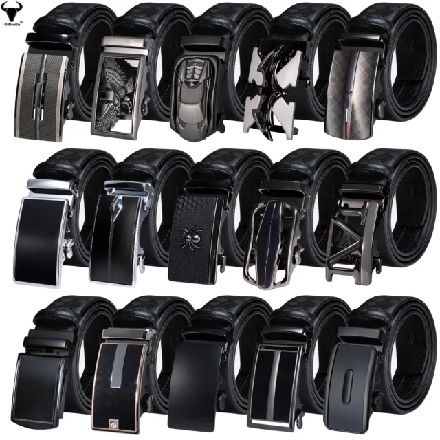 Mens Belt Buckles Holeless Belt Fashion Automatic Ratchet Removable Click Slide