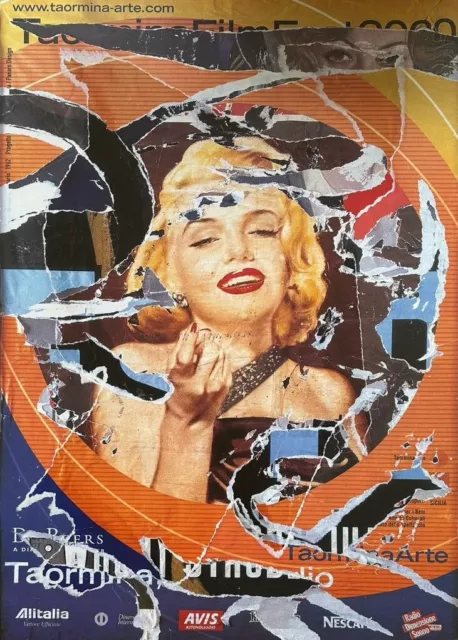 A tribute to Marilyn | Mimmo Rotella 70x100cm serigrafia arte pop Marilyn Monroe