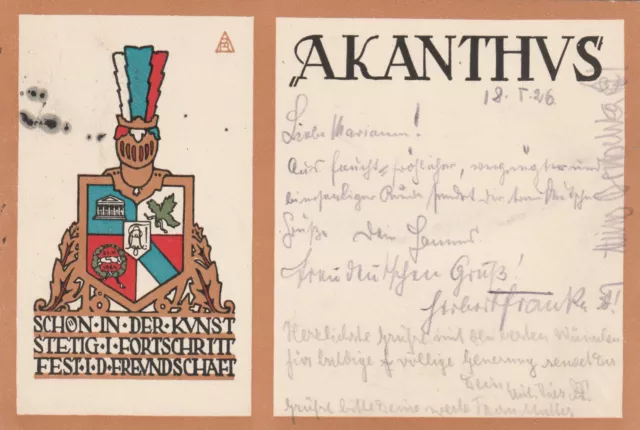 AK-Studentika-AKANTHUS,Dresden-1926
