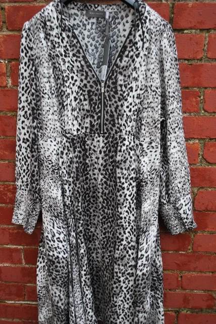 MINT VELVE MINT Velvet River Leopard Print Midi Dress size uk 12