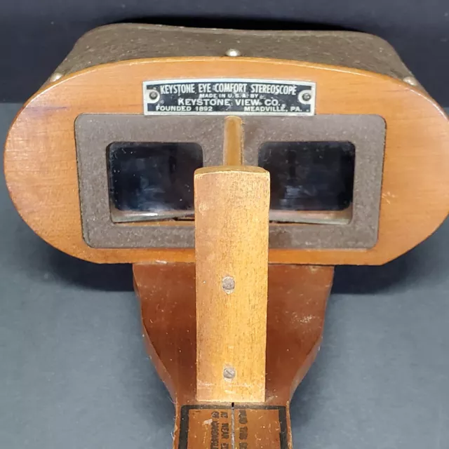 Keystone Eye Comfort Stereoscope Viewer Model 40 w/50 Sears, Roebuck & Co. Cards 2