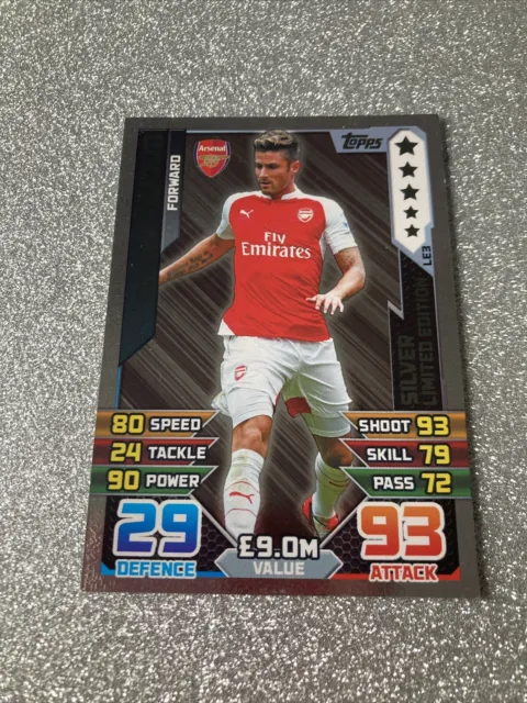 Match Attax 15/16 | Silver Limited Edition | Arsenal | Olivier Giroud