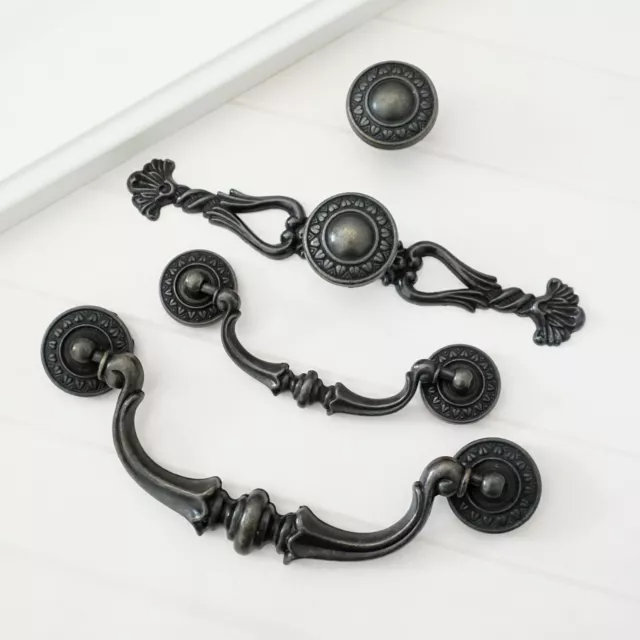 Antique Black Bronze Drawer Knobs Pulls Handles Bail Pulls Dresser Knob Pull