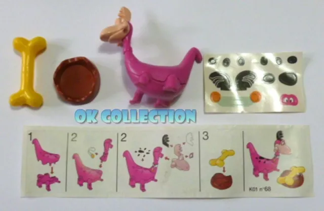 VECCHIO COMPONIBILE ANCIEN MONTABLE OLD KINDER FERRERO _ k01n68 FLINTSTONES DINO