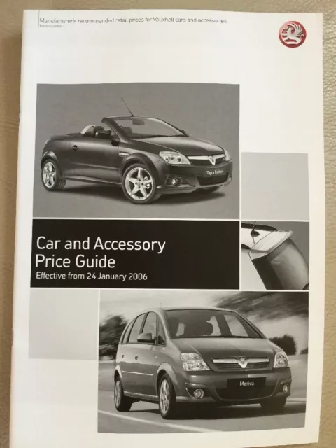 Vauxhall Car & Accessory Price Guide - January 2006