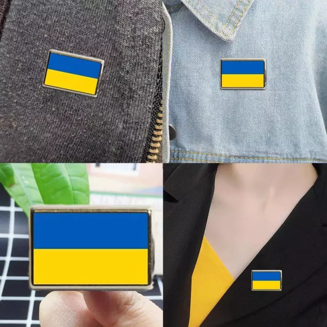 Ukraine Ukrainian Diplomat Brooch CountryFlag Lapel Badge Gift E4K4